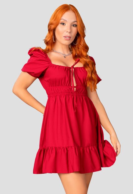 Vestido Corto Mujer Rojo Atypical 92441
