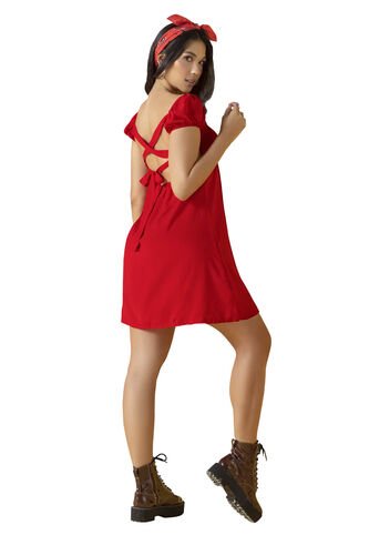 Vestido Corto Mujer Rojo Atypical 89106 Atypical