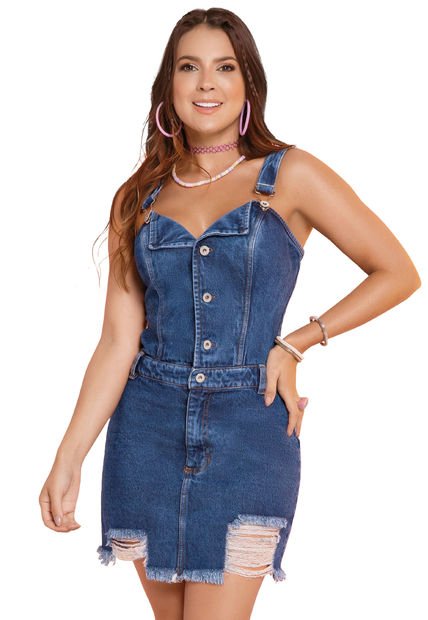 Vestido Corto Mujer Azul Atypical 9708