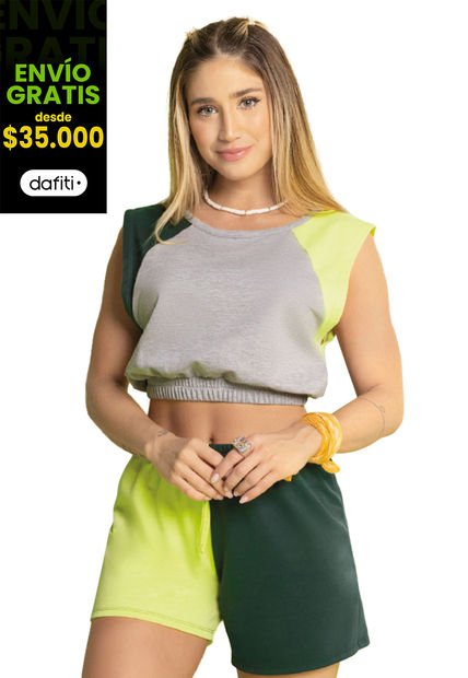 Conjunto Mujer Gris Atypical 6659
