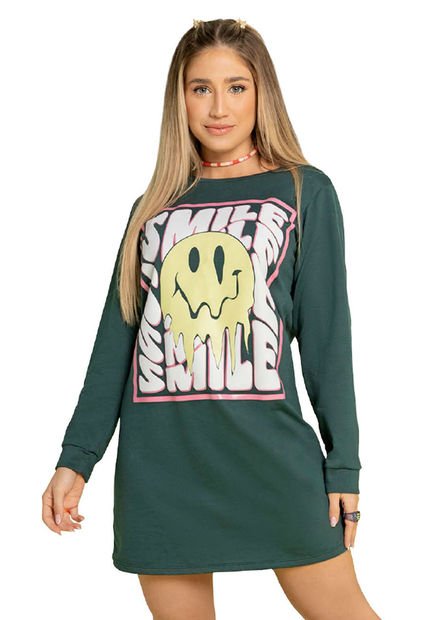 Vestido Corto Mujer Verde Atypical 6666