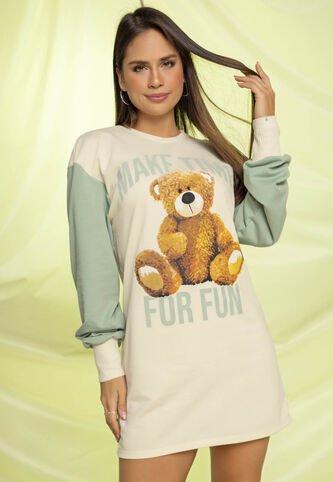 Vestido Corto Mujer Caqui Atypical 2253 Atypical