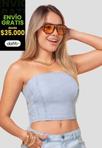 Corset Mujer Azul Claro Atypical 113622 Atypical