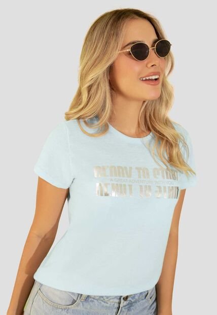 Camiseta Mujer Azul Baby Atypical 112599