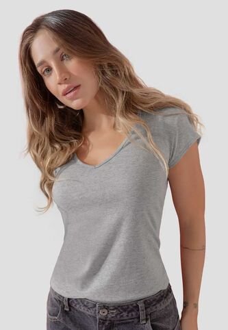 Camiseta Mujer Gris Jaspe Atypical 111188 Atypical