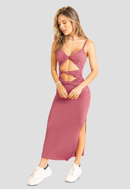 Vestido Mujer Rosa Atypical 101951