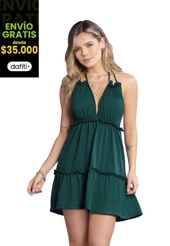 Vestido Mujer Verde Botella Atypical 86060 Atypical