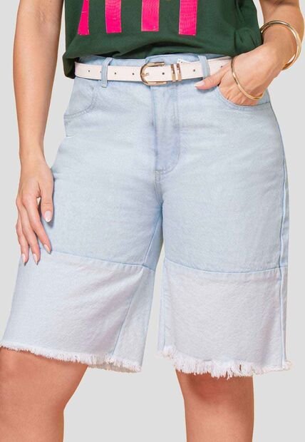 Bermuda Mujer Azul Claro Atypical 113621