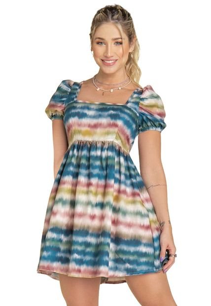 Vestido Corto Mujer Multicolor Atypical 100013