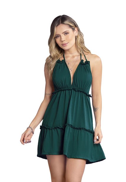 Vestido Mujer Verde Botella Atypical 86060