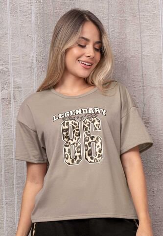 Camiseta Mujer Café Pardo Atypical 113791 Atypical