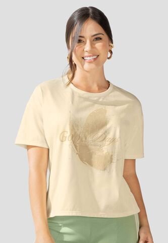 Camiseta Mujer Crema Atypical 114039 Atypical