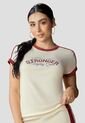 Camiseta Mujer Crema Atypical 113877 de Atypical
