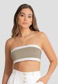Crop Top Mujer Café Pardo Atypical 107879 de Atypical