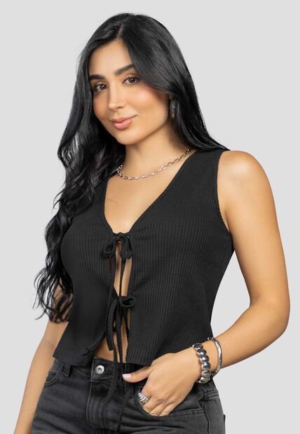 Blusa Mujer Negro Atypical 113879