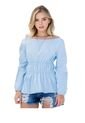Blusa Juvenil Femenino Azul Claro Atypical de Atypical