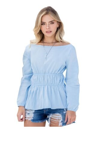 Blusa Juvenil Femenino Azul Claro Atypical Atypical