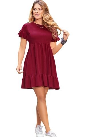 Vestido Corto Para Mujer Vinotinto ATYPICAL Atypical