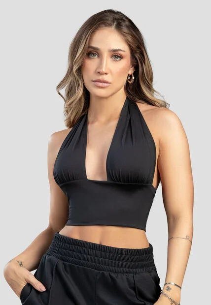 Crop Top Mujer Negro Atypical 104228