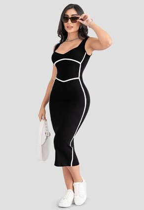Vestido Mujer Negro Atypical 113317