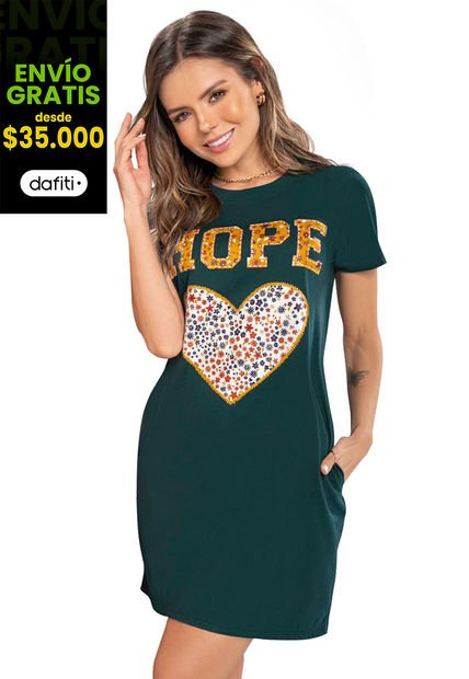 Vestido Mujer Verde Atypical 33823