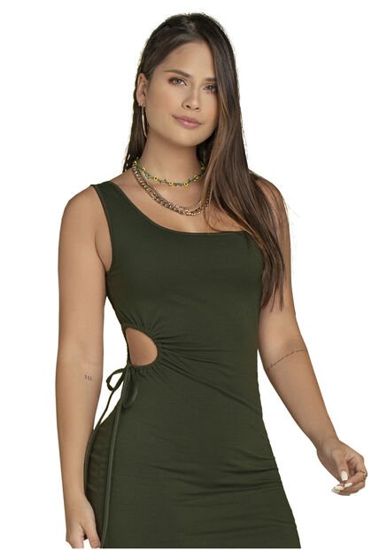 Vestido Juvenil Verde Militar Atypical 93562