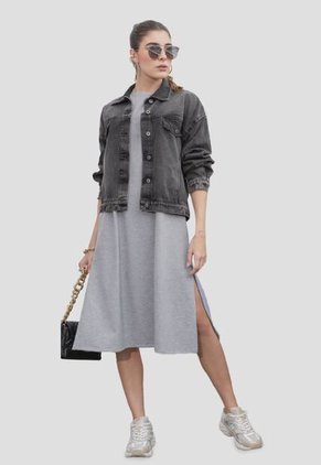 Vestido Mujer Gris Jaspe Atypical 112259