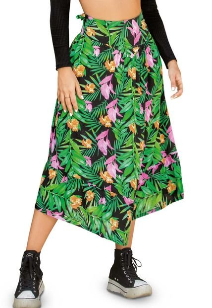 Falda Larga Mujer Verde Atypical 92435