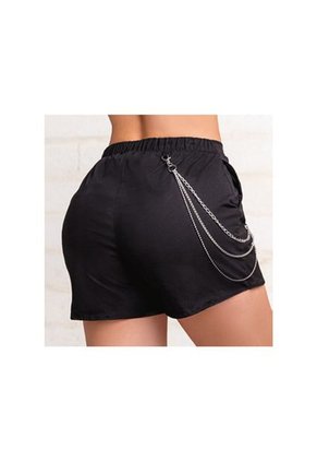 Falda Short Juvenil Femenino Negro Atypical