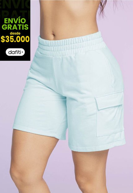 Bermuda Short Mujer Azul Atypical 693