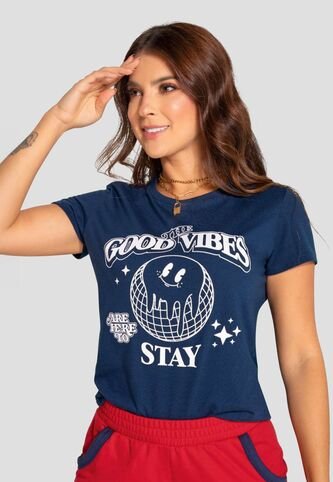 Camiseta Mujer Azul Navy Atypical 2747 Atypical