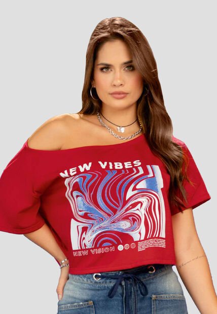 Camiseta Mujer Rojo Atypical 100633