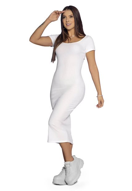 Vestido Mujer Marfil Atypical 4538
