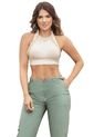 Crop Top Mujer Blanco Atypical 92466 de Atypical