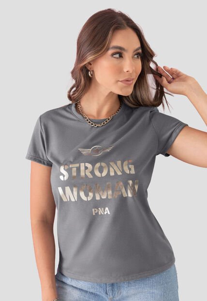 Camiseta Mujer Gris Atypical 104512