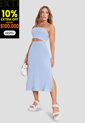 Vestido Mujer Azul Claro Atypical 106872 Atypical