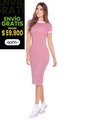 Vestido Corto Mujer Palo De Rosa Oscuro Atypical 46168 de Atypical