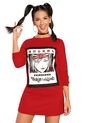 Vestido Corto Mujer Rojo Atypical 34743 de Atypical