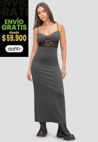Vestido Mujer Negro Cross Atypical 112083 Atypical
