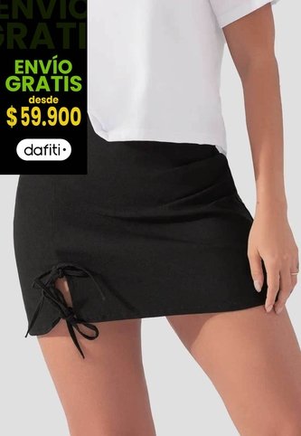 Falda Corta Mujer Negro Atypical 111389 Atypical