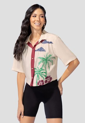 Camisa Mujer Caqui Atypical 100677
