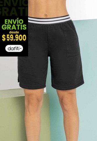 Bermuda Short Mujer Negro Atypical 101953 Atypical