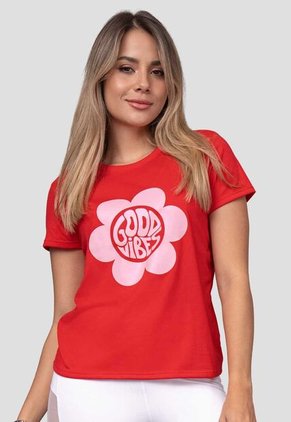 Camiseta Mujer Rojo Atypical 113819