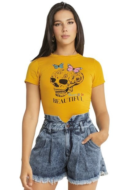 Camiseta Juvenil Mostaza Atypical 90936