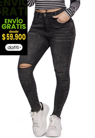 Jean Mujer Negro Atypical 2135 Atypical
