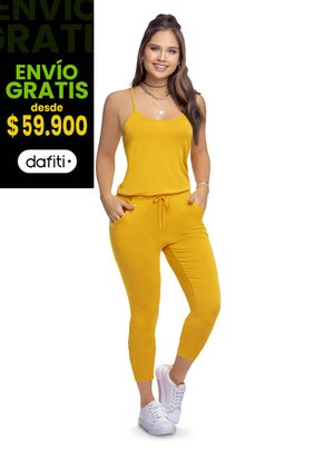 Enterizo Largo Mujer Mostaza Atypical 3832