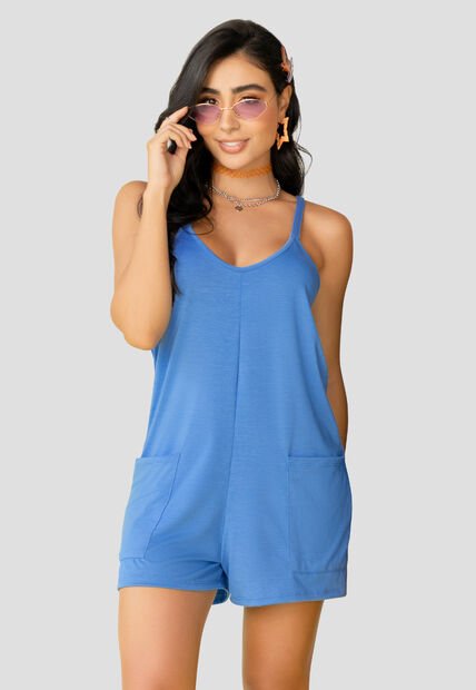 Enterizo Corto Mujer Azul Atypical 2256