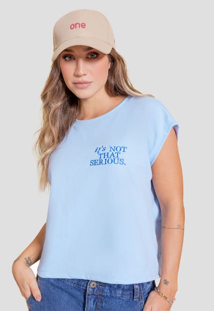 Camiseta Mujer Azul Claro Atypical 106863