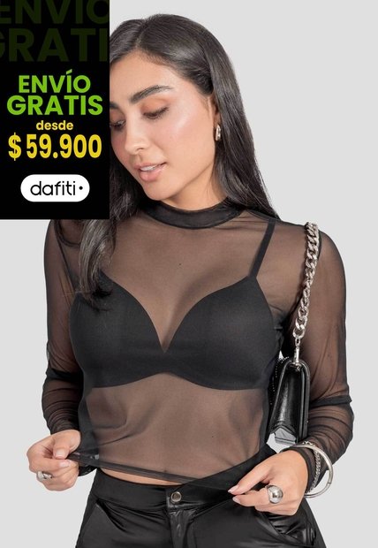 Blusa Mujer Negro Atypical 112487