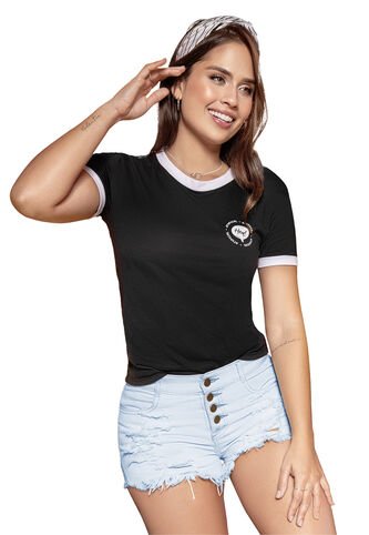 Camiseta Mujer Negro Atypical 92669 Atypical